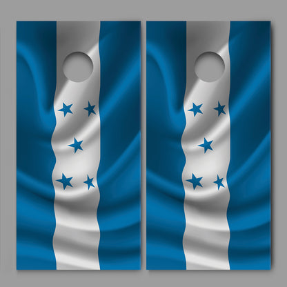 Honduras Waving Flag Design Cornhole Decal Wrap