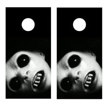 Scary Horror Face Halloween Corn hole Board Decal Wrap - Let's Print Big