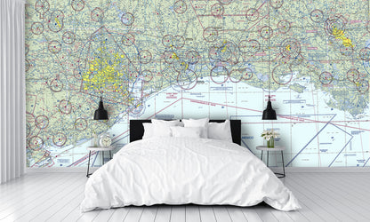 Aeronautical Chart Houston Wall Mural