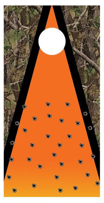Bullet Hole Hunting Target Practice Corn hole Decal Wrap