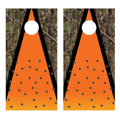 Bullet Hole Hunting Target Practice Corn hole Decal Wrap