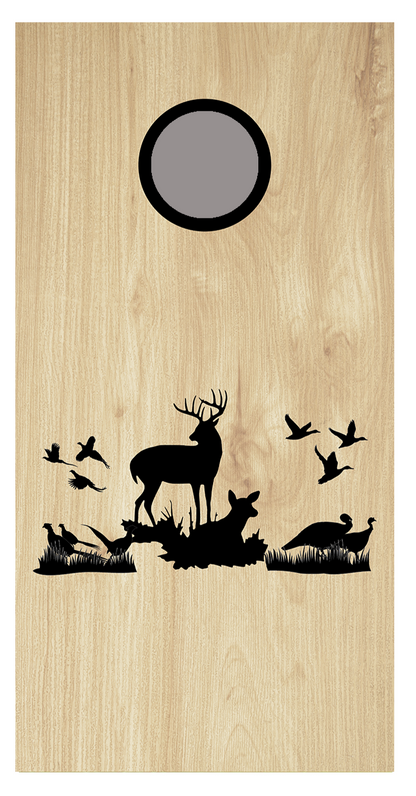 Hunting and-or Fishing Corn Hole Board Decal Wrap