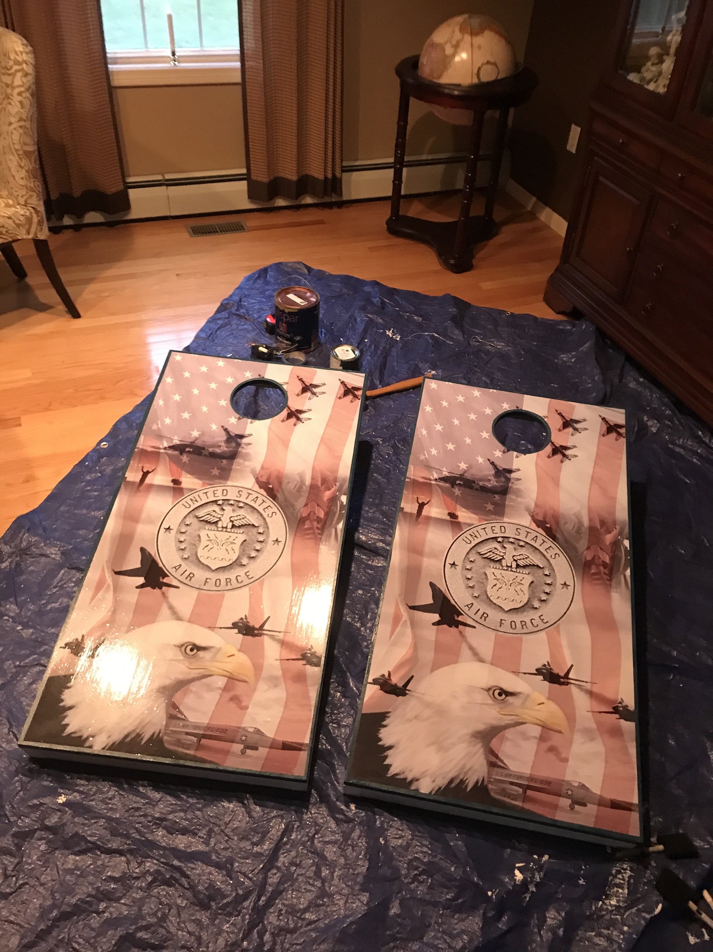 US Air Force Corn Hole Board Decal Wrap