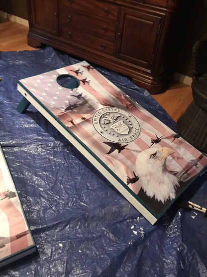 US Air Force Corn Hole Board Decal Wrap