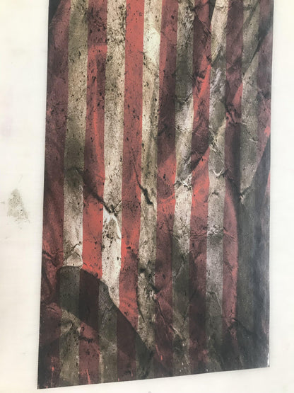 Rear Window Decals American Flag Weathered for truck Graphic