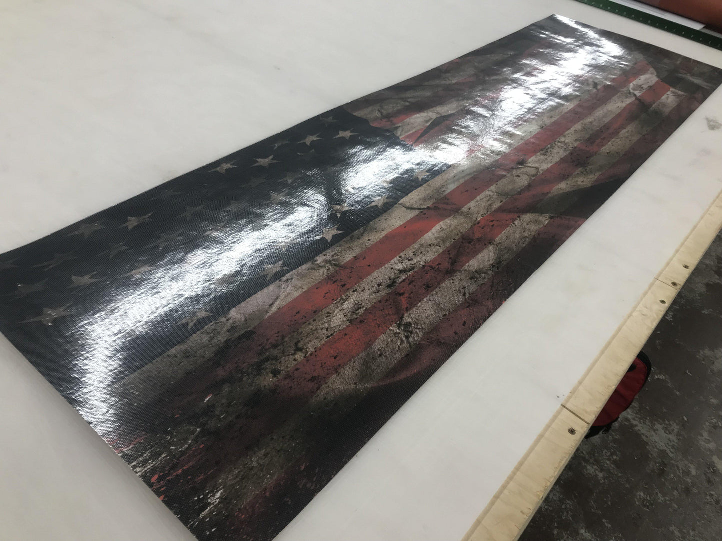 Rear Window Decals American Flag Weathered for truck Graphic