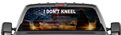 i don't kneel rear window graphic