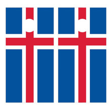 Flag of Iceland Cornhole Board Decal Wraps
