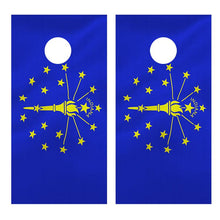 Flag of Indiana Cornhole Board Decal Wraps