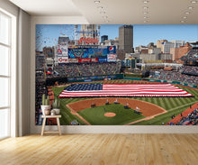 Progressive Field Opening Day Baseball Diamond Field Custom Designed Wallpaper
