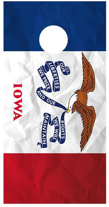 Flag of Iowa Cornhole Board Decal Wraps
