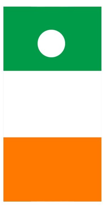 Flag of Ireland Corn Hole Board Decal Wrap