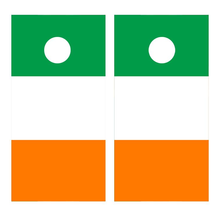 Flag of Ireland Corn Hole Board Decal Wrap