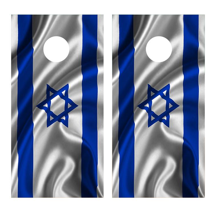 Flag of Israel Corn hole Board Decal Wrap