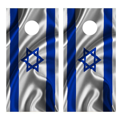 Flag of Israel Corn hole Board Decal Wrap