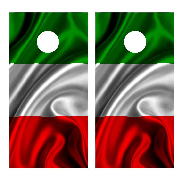 Flag of Italy Corn hole Board Decal Wrap