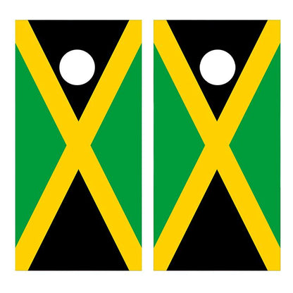 Flag of Jamaica Corn Hole Board Decal Wrap