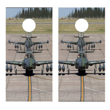 Jets on the Runway airplane Corn hole Wrap Decal sticker