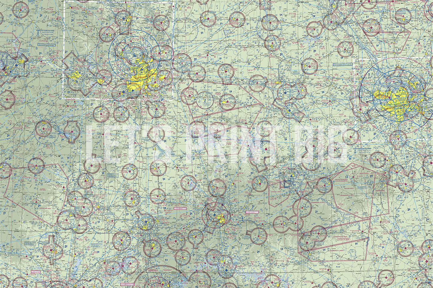 Aeronautical Chart Kansas City Wall Mural