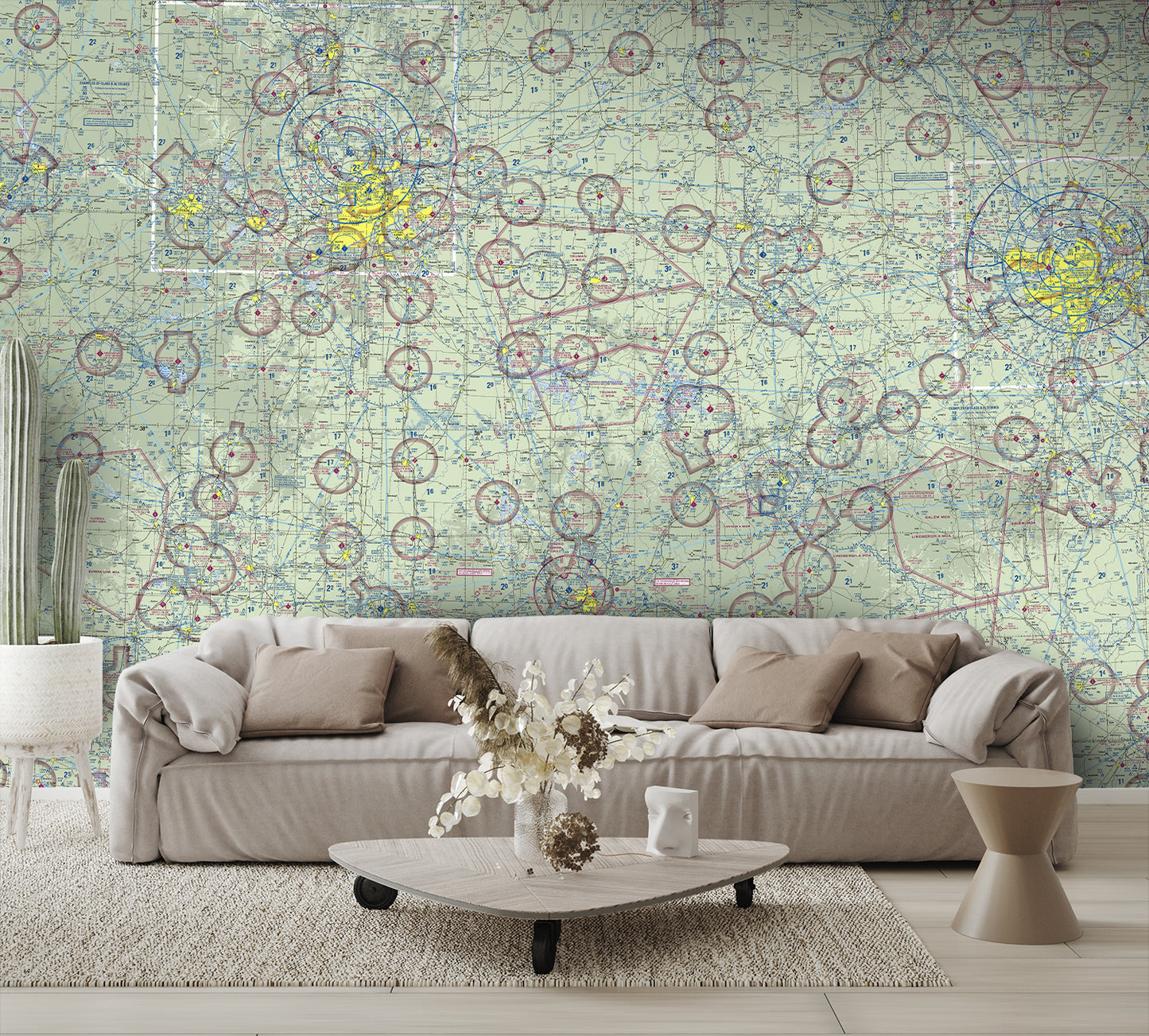 Aeronautical Chart Kansas City Wall Mural