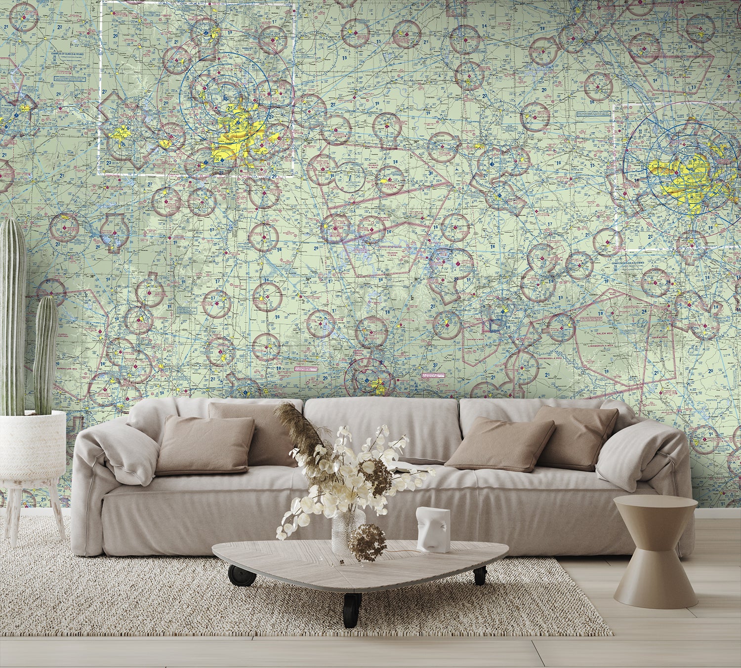 Aeronautical Chart Kansas City Wall Mural