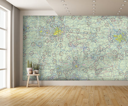 Aeronautical Chart Kansas City Wall Mural