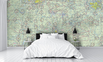 Aeronautical Chart Kansas City Wall Mural
