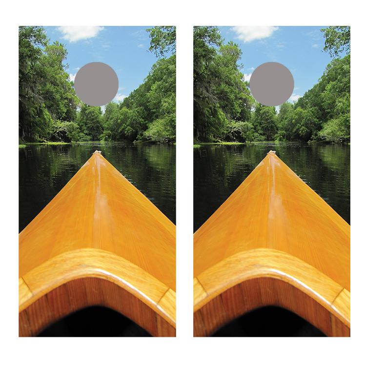 Kayak End Cornhole Board Decal Wraps