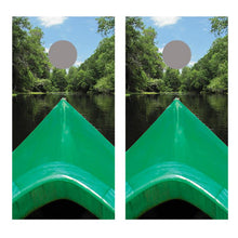 Kayak End Green Cornhole Board Decal Wraps