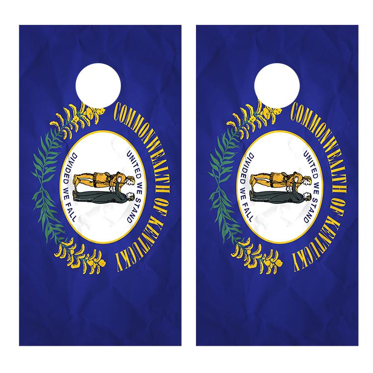 Flag of Kentucky Cornhole Board Decal Wraps