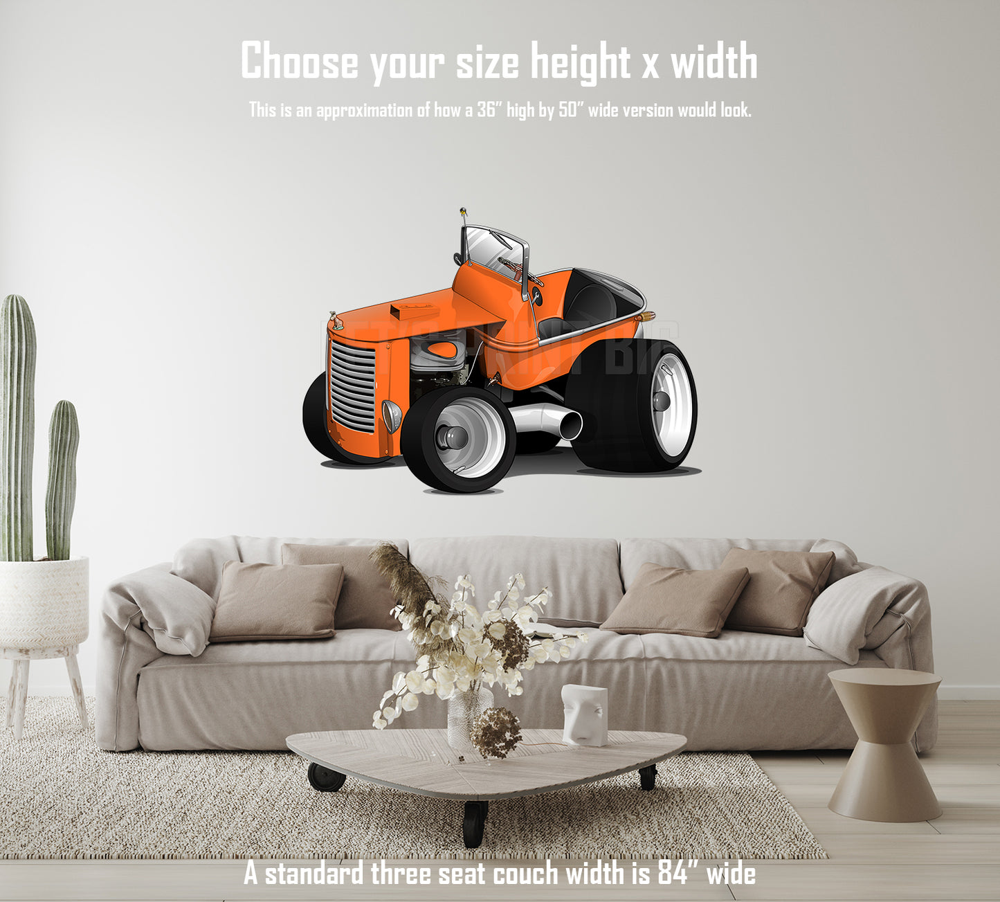 Orange Custom Keybucket Mini Car Art Wall Decal