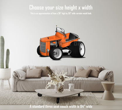 Orange Custom Keybucket Mini Car Art Wall Decal