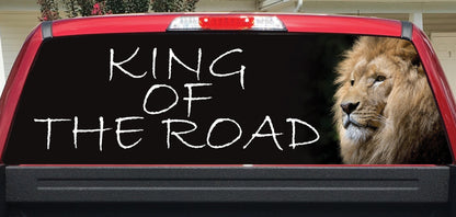 King Of The Road Lion Rear Window Decal