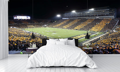 Kinnick Football Stadium Night Wall Mural