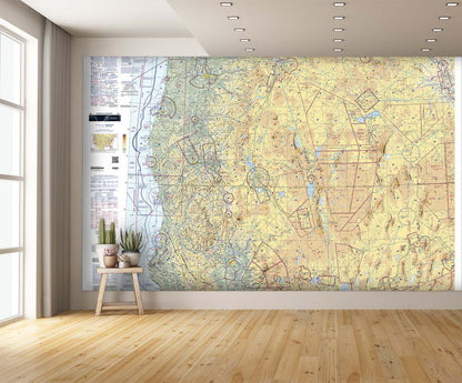 Aeronautical Chart Klamath Falls Wall Mural