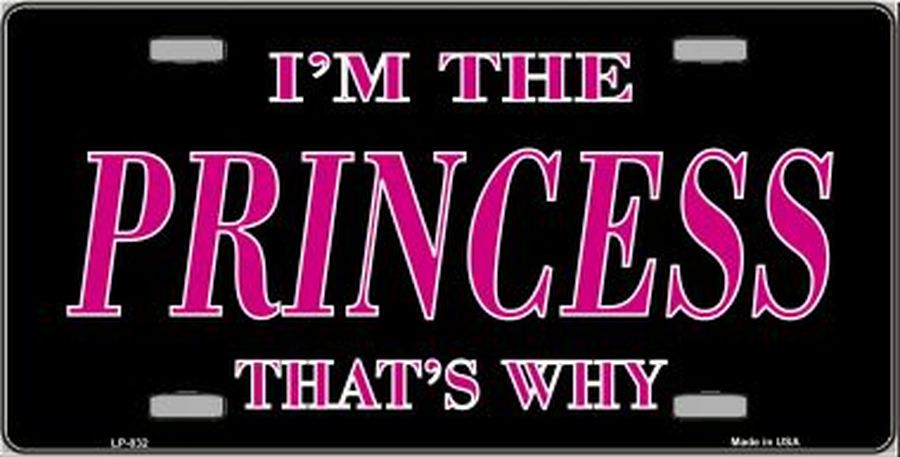 Princess Thats Why License Plate Car Tag