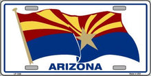 Arizona Waving Flag License Plate Car Tag