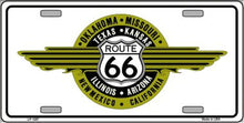 Route 66 Shield Emblem License Plate Car Tag