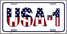 USA 1 American Flag License Plate Car Tag