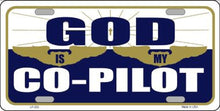 God Is My Co-Pilot License Plate Car Tag