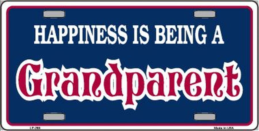 Happiness Being Grandparent License Plate Car Tag