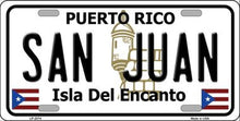 San Juan Puerto Rico License Plate Car Tag