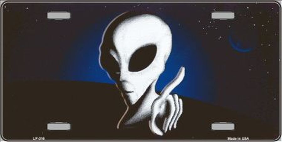 Space Alien License Plate Car Tag