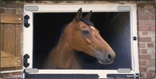 Horse In Barn License Plate Car Tag