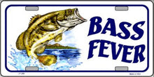 Bass Fever Fisherman License Plate Car Tag