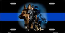 Thin Blue Line Police K-9 License Plate Car Tag