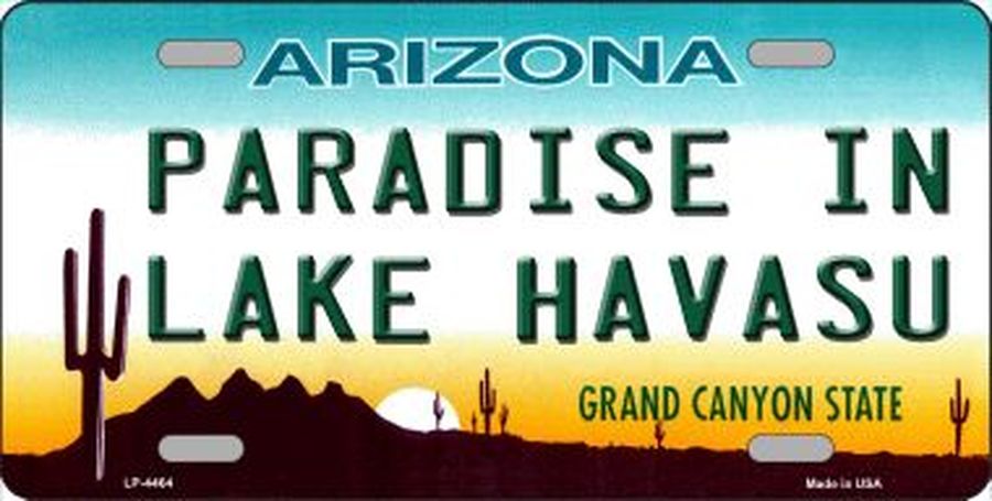 Paradise In Lake Havasu Arizona License Plate Car Tag