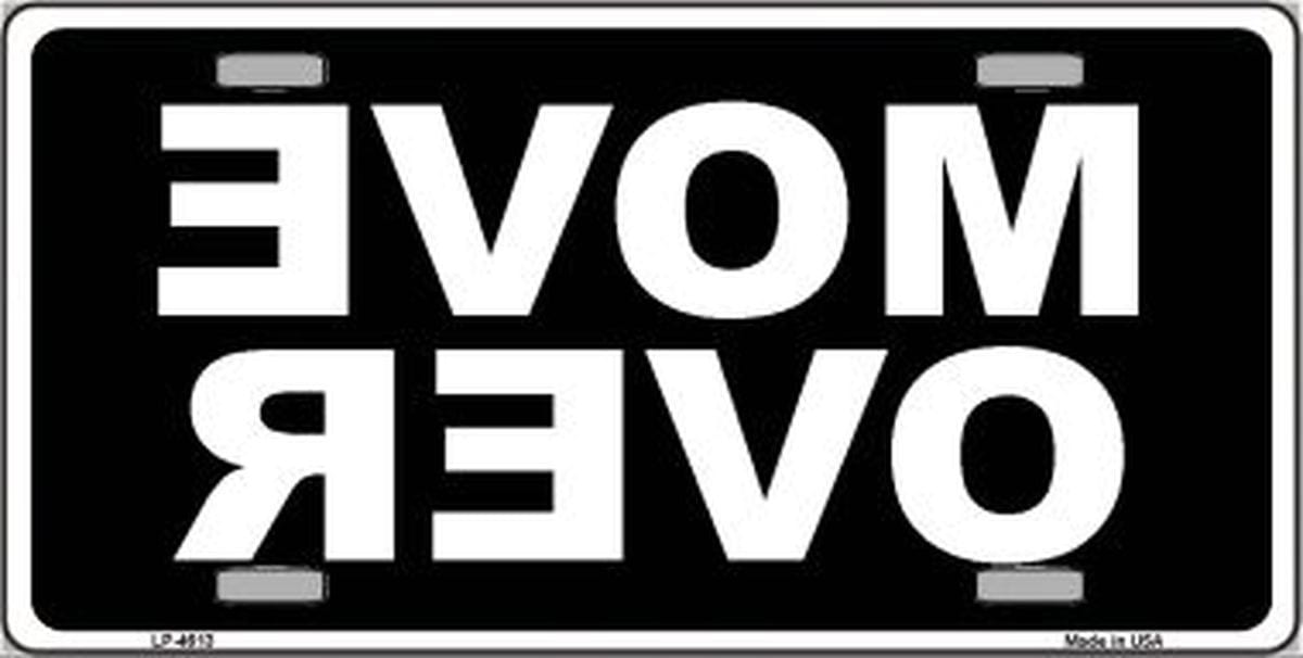 Move Over Black Mirror View License Plate Car Tag
