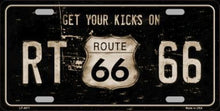 Route 66 Get Your Kicks License Plate Car Tag