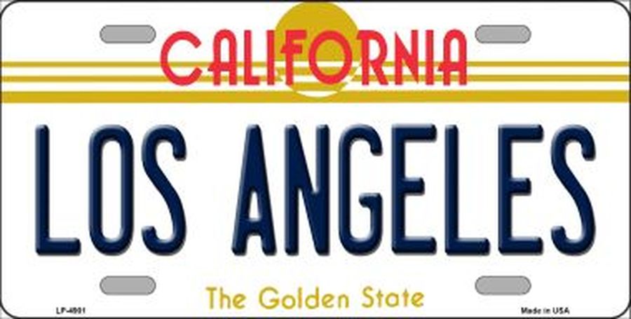 Los Angeles California License Plate Car Tag